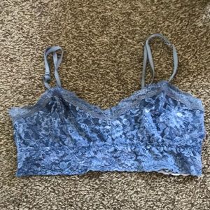 blue lacy bralette